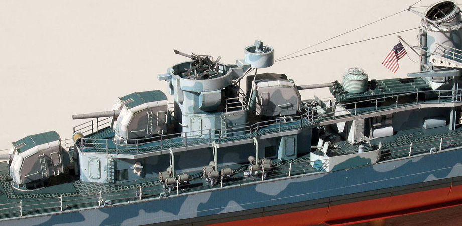 USS Fletcher paper model from Digitalnavy.